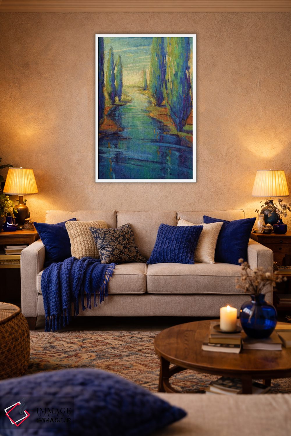 تابلو دکوراتیو در امتداد جویبار اثر کانی کیم - D2W