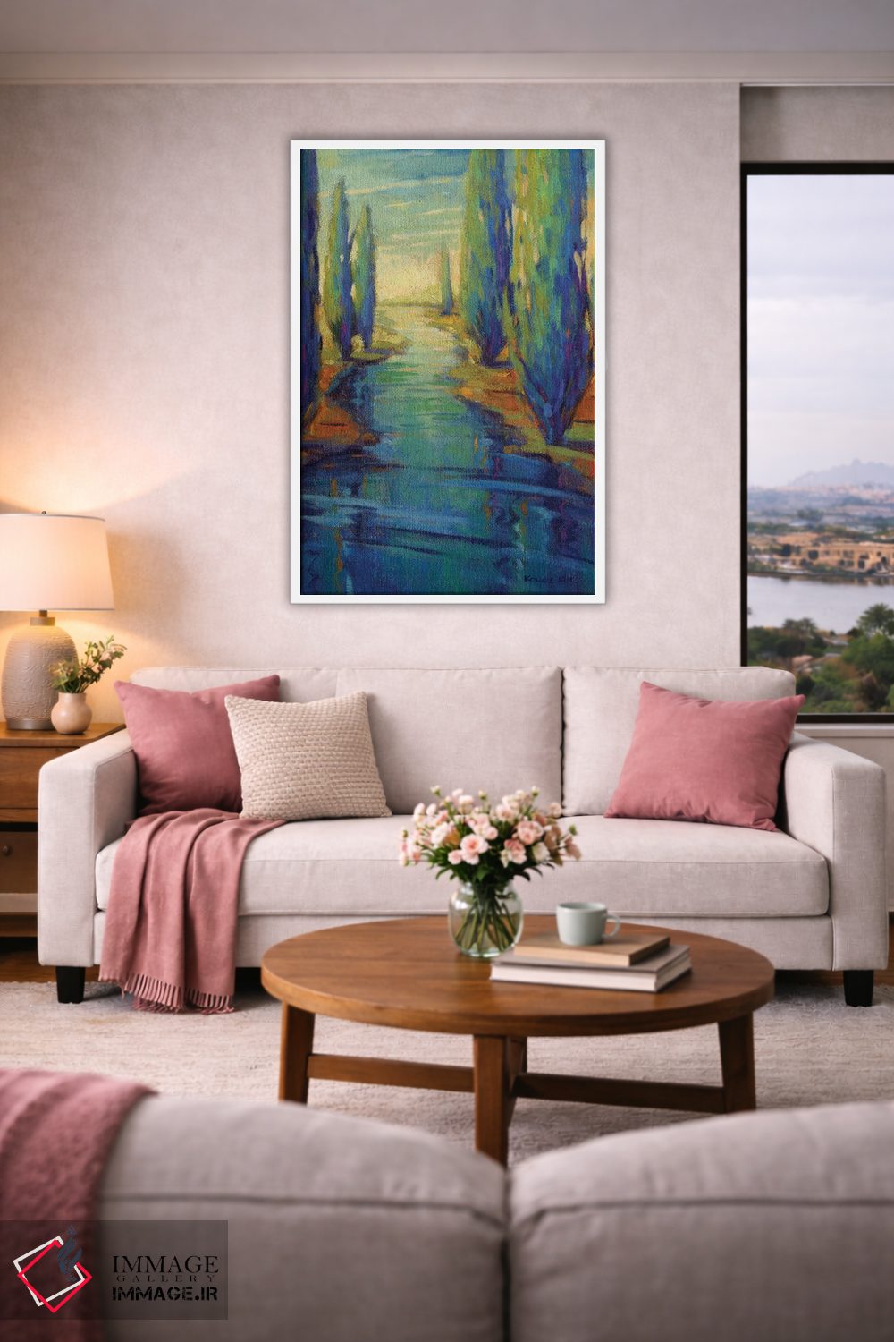 تابلو دکوراتیو در امتداد جویبار اثر کانی کیم - D4W