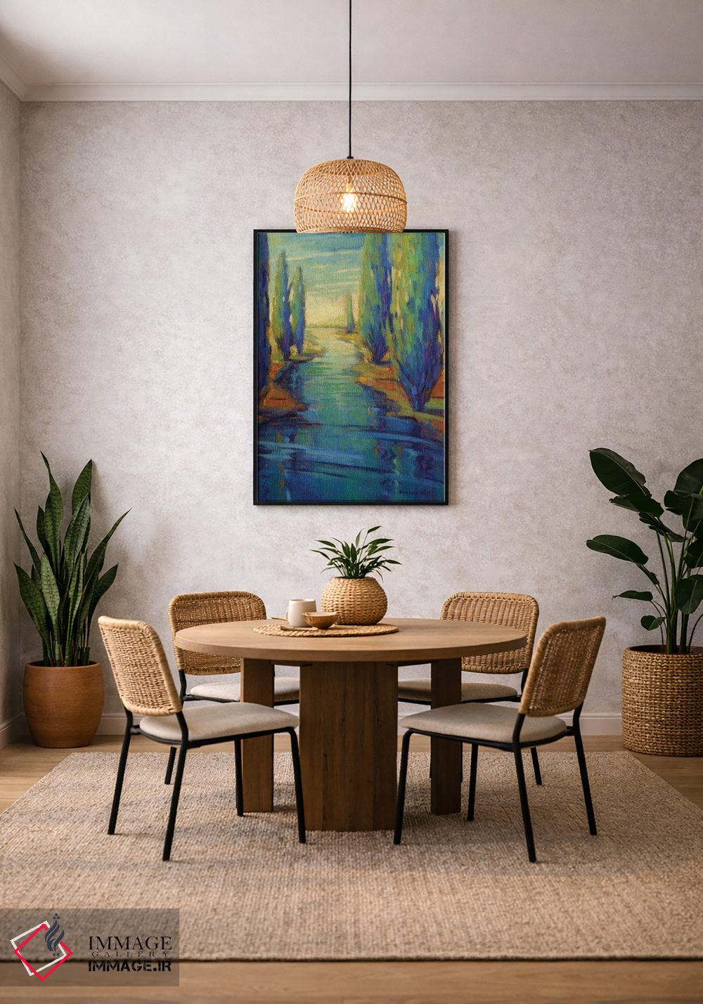 تابلو دکوراتیو در امتداد جویبار اثر کانی کیم - D5B