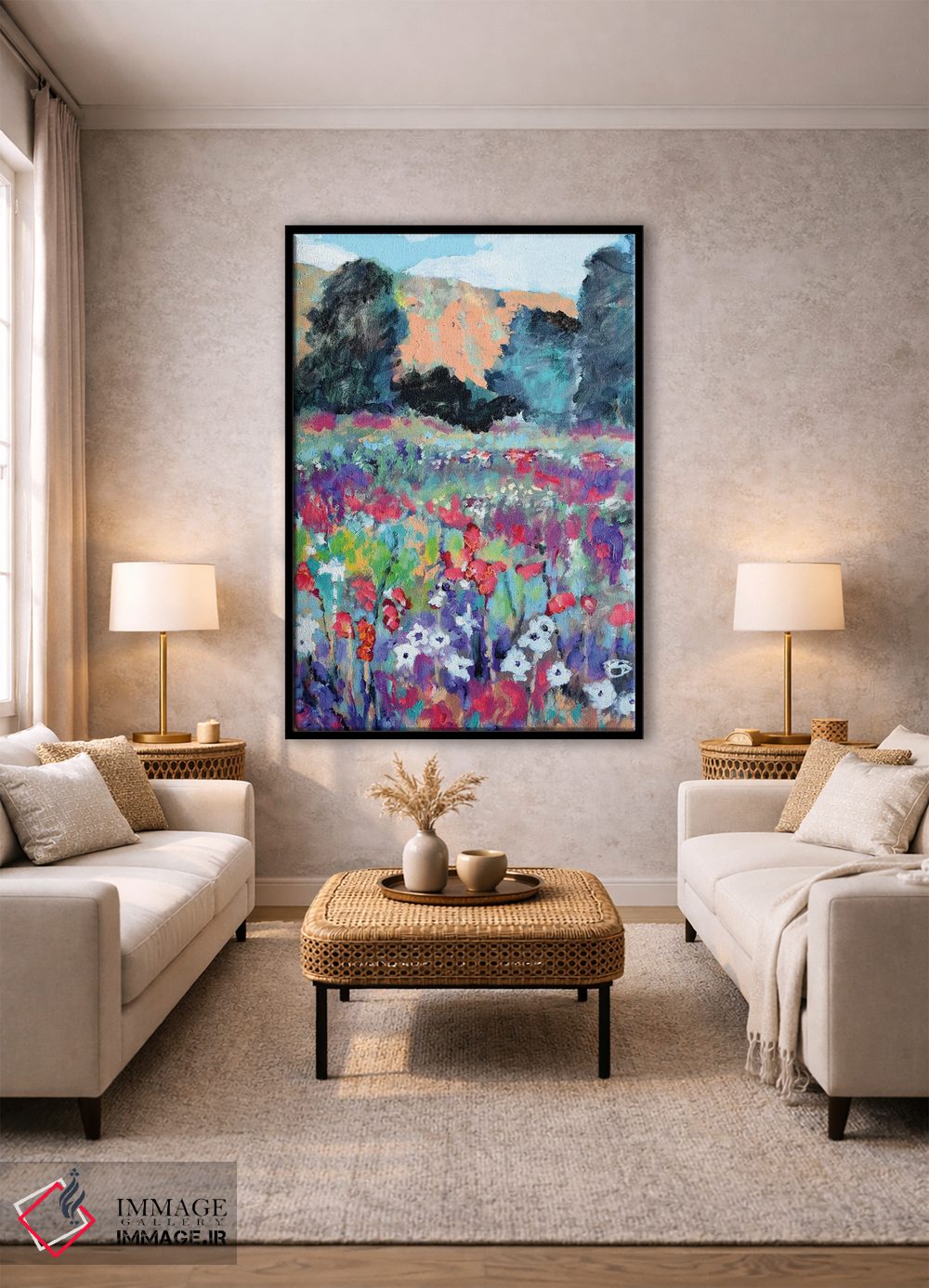تابلو دکوراتیو گل های چراگاه اثر کیپ دکر - D1B
