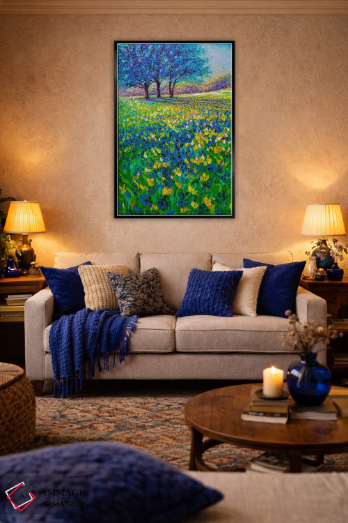 تابلو دکوراتیو صبح آبی اثر کیمبرلی آدامز - D4B