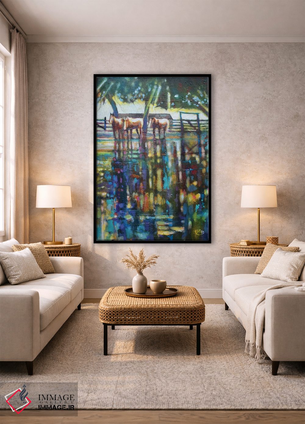 تابلو انتزاعی برکه های باران اثر کیپ دکر - D2B