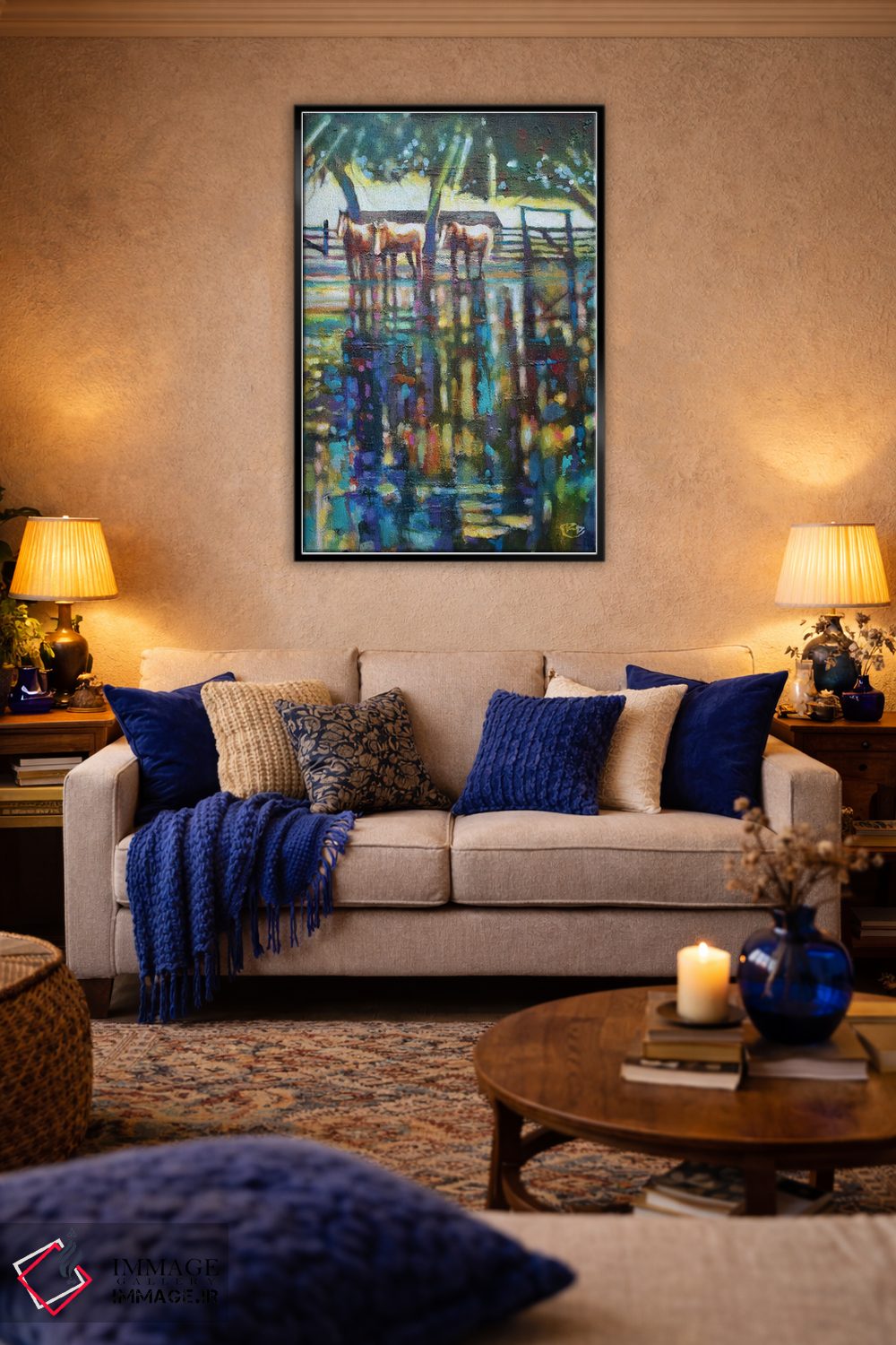 تابلو انتزاعی برکه های باران اثر کیپ دکر - D5B