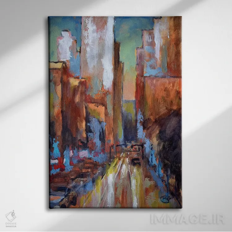 تابلو دکوراتیو شلوغی عصرگاهی اثر کیپ دکر - نمای روبهرو روی دیوار