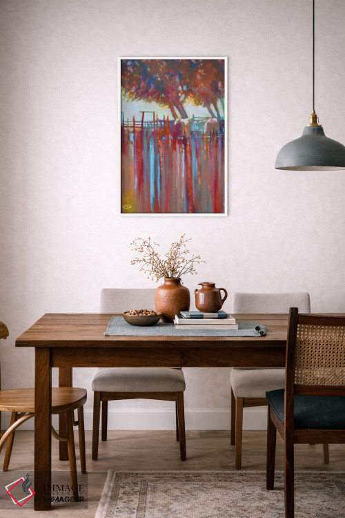 تابلو انتزاعی حصار جانسون اثر کیپ دکر - D6W