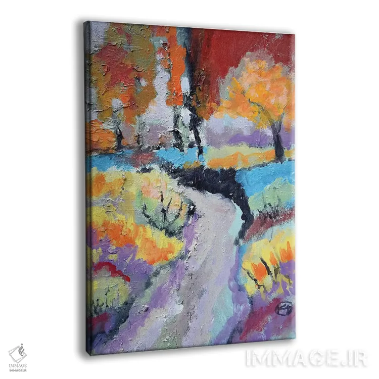 تابلو انتزاعی پیچ جاده اثر کیپ دکر - نمای پرسپکتیو محصول