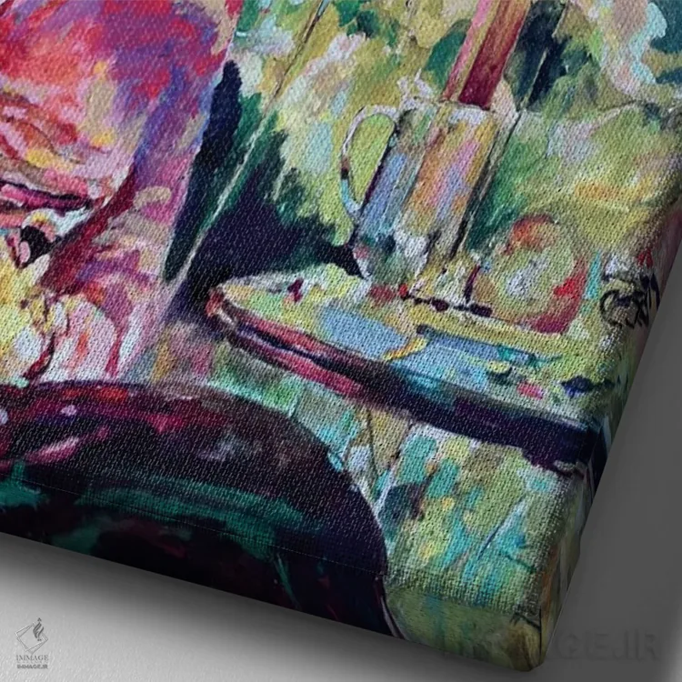 تابلو دکوراتیو سپاسگزار اثر کیپ دکر - نمای نزدیک بافت بوم