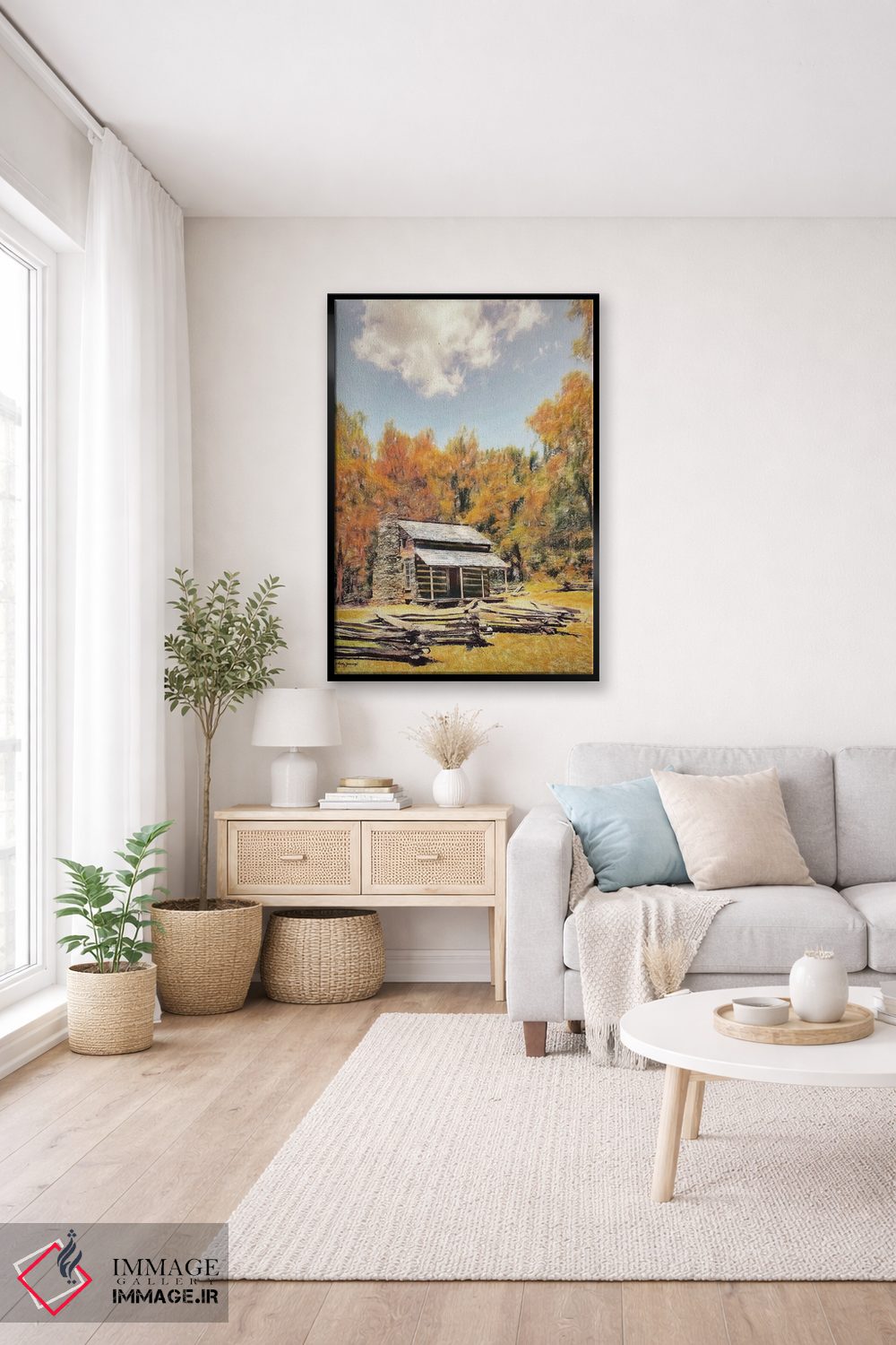 تابلو دکوراتیو کلبه ای در جنگل اثر کتی جنینگز - D4B