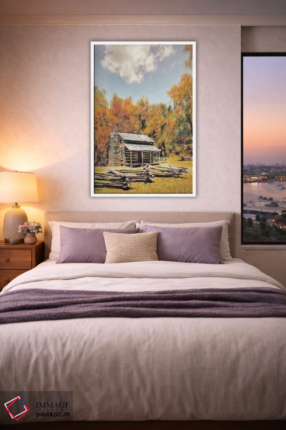 تابلو دکوراتیو کلبه ای در جنگل اثر کتی جنینگز - D3W