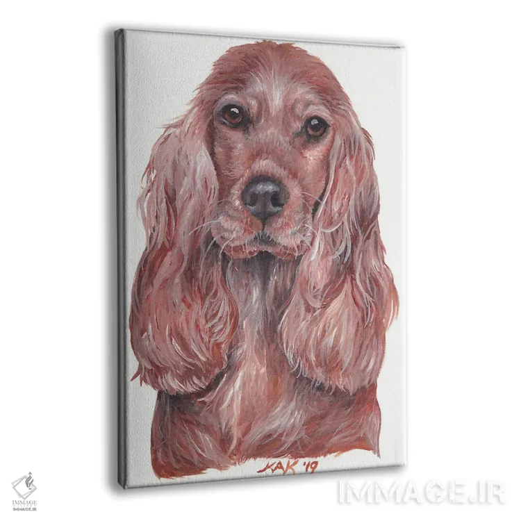 تابلو دکوراتیو سگ کوکر اسپانیل اثر هنر و طراحی KAK - نمای پرسپکتیو محصول