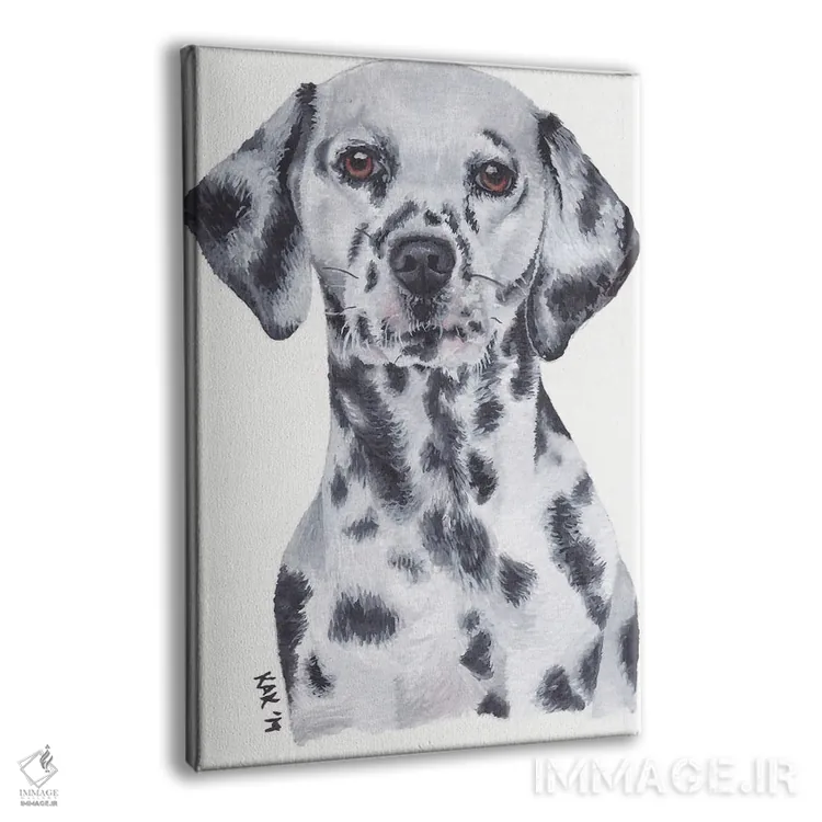 تابلو دکوراتیو سگ دالماسی اثر هنر و طراحی KAK - نمای پرسپکتیو محصول
