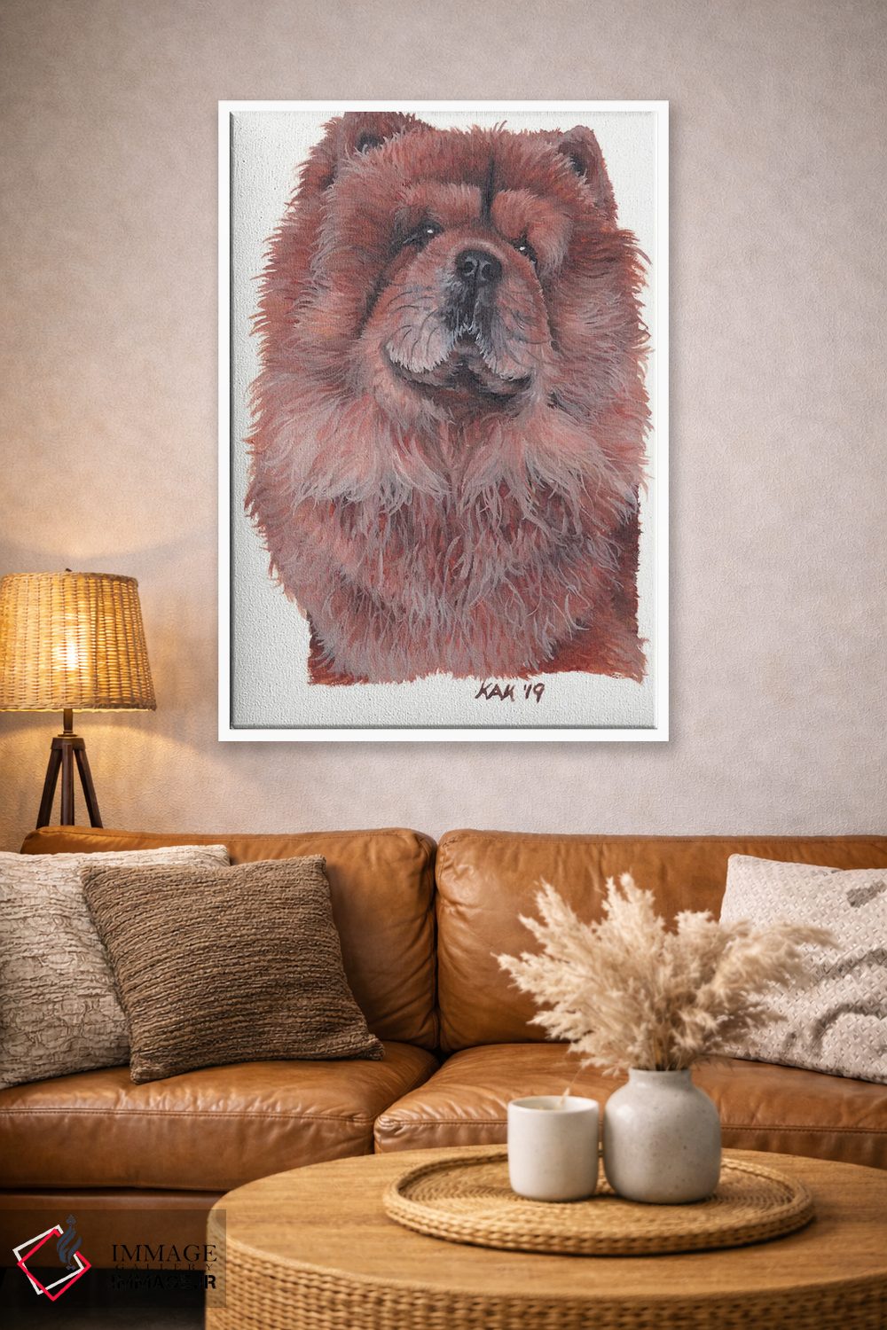 تابلو دکوراتیو سگ چاو چاو اثر هنر و طراحی KAK - D3W