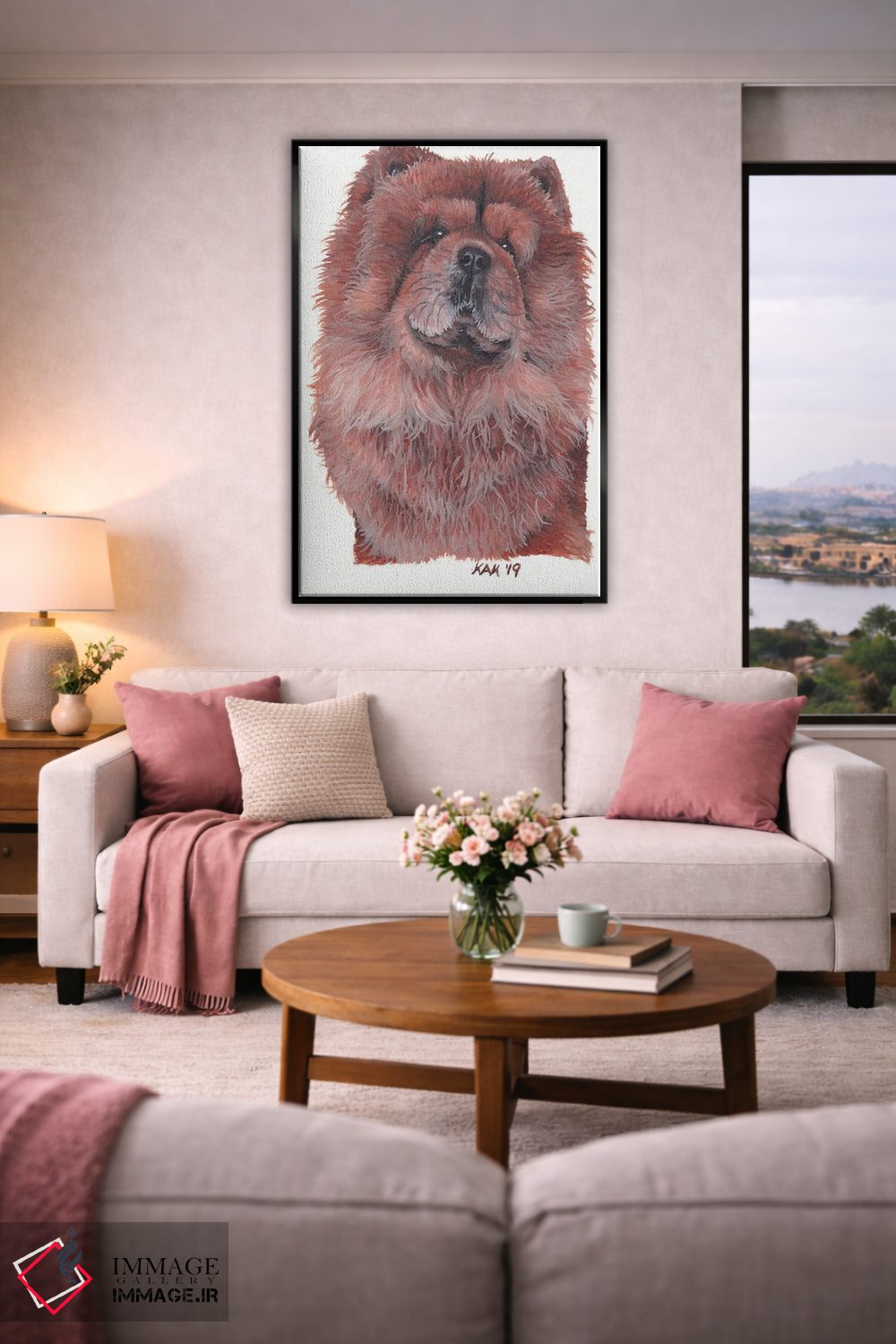 تابلو دکوراتیو سگ چاو چاو اثر هنر و طراحی KAK - D6B