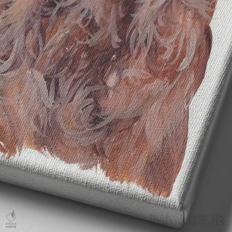 تابلو دکوراتیو سگ گلدن رتریور اثر هنر و طراحی KAK - نمای نزدیک بافت بوم