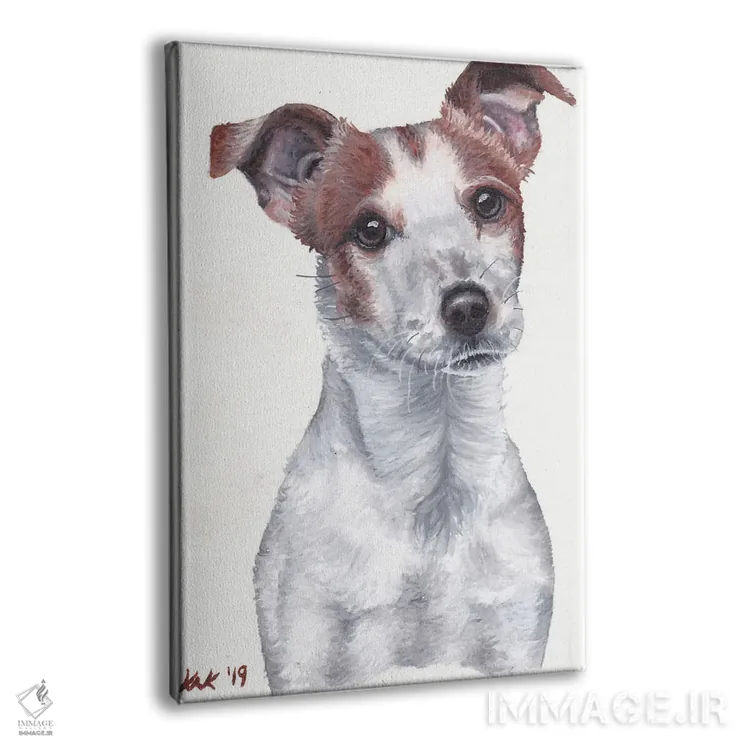 تابلو دکوراتیو سگ جک راسل تریر اثر هنر و طراحی KAK - نمای پرسپکتیو محصول