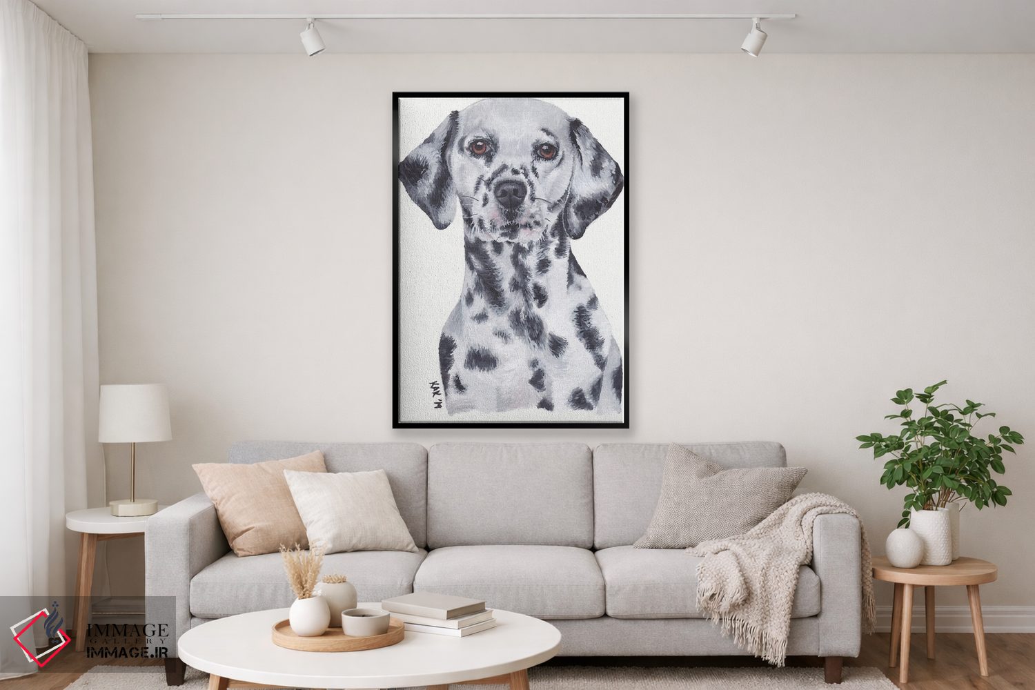 تابلو دکوراتیو سگ دالماسی اثر هنر و طراحی KAK - D2B