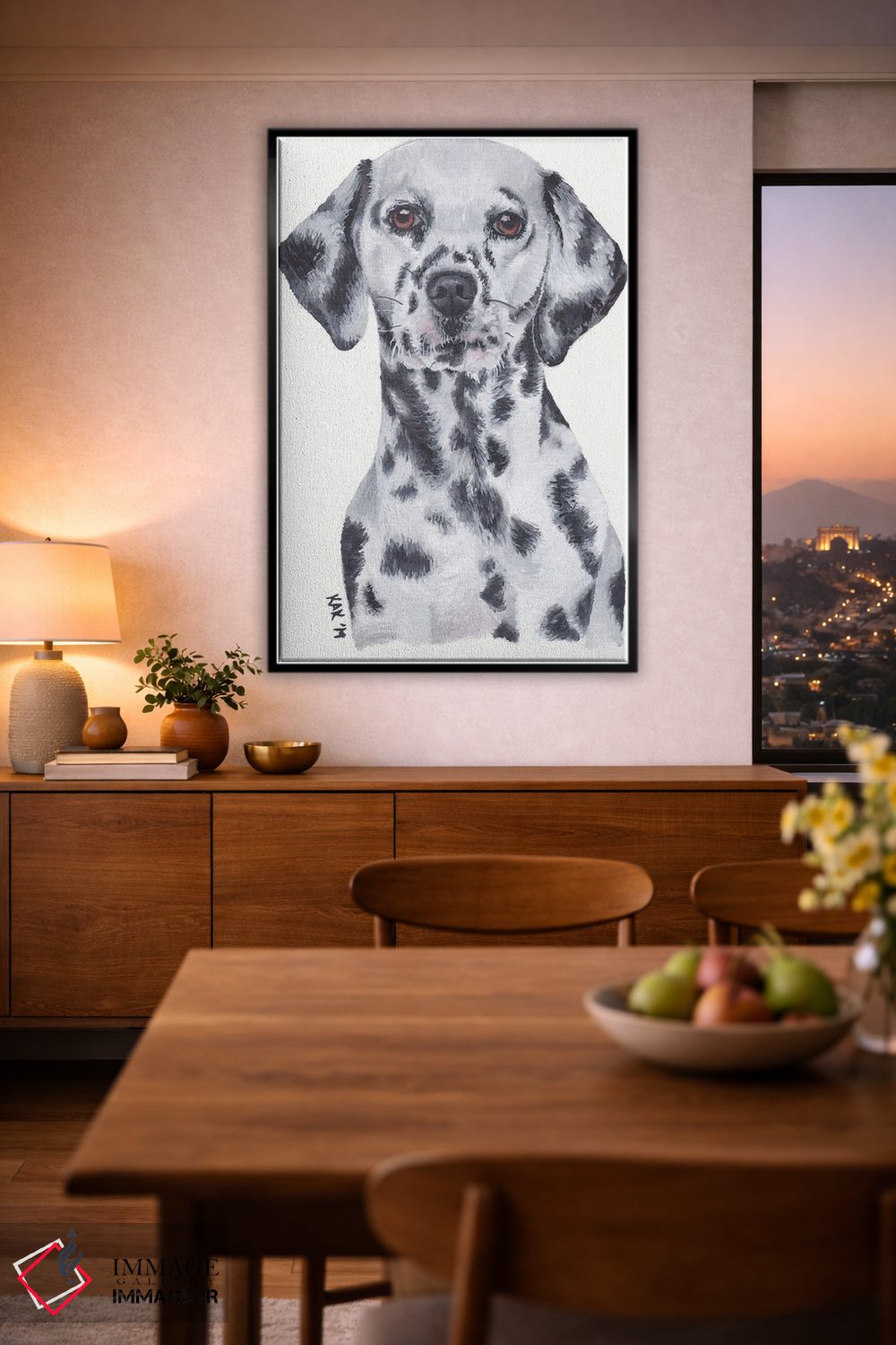 تابلو دکوراتیو سگ دالماسی اثر هنر و طراحی KAK - D4B