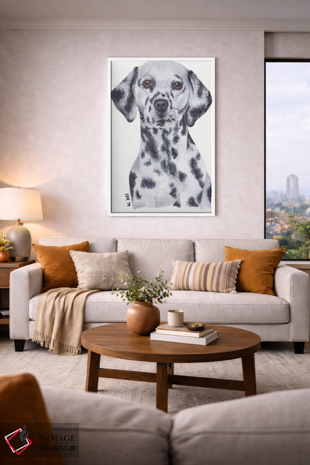 تابلو دکوراتیو سگ دالماسی اثر هنر و طراحی KAK - D5W