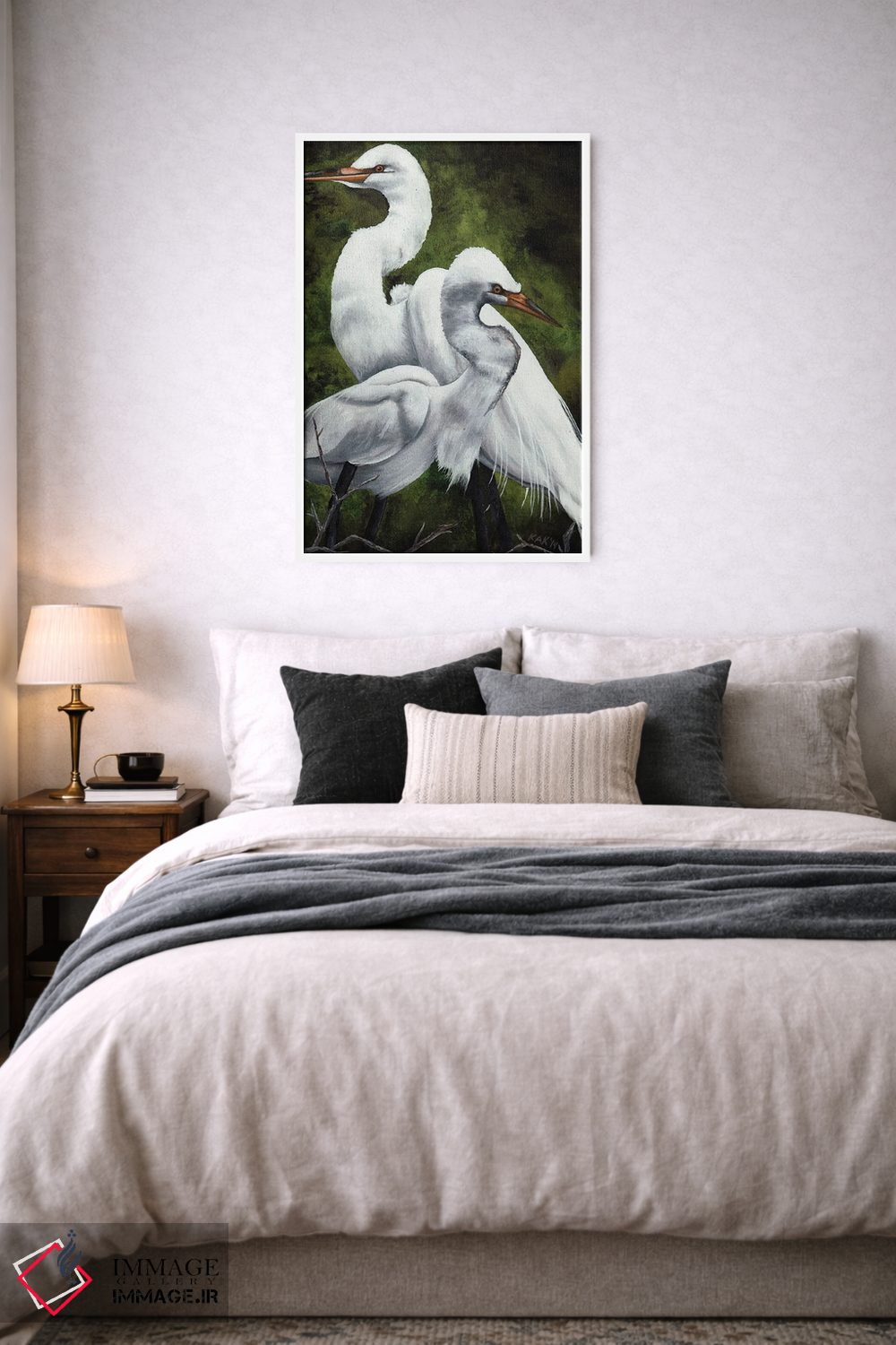 تابلو دکوراتیو جفت اگرت اثر هنر و طراحی KAK - D5W