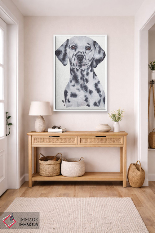 تابلو دکوراتیو سگ دالماسی اثر هنر و طراحی KAK - D6W