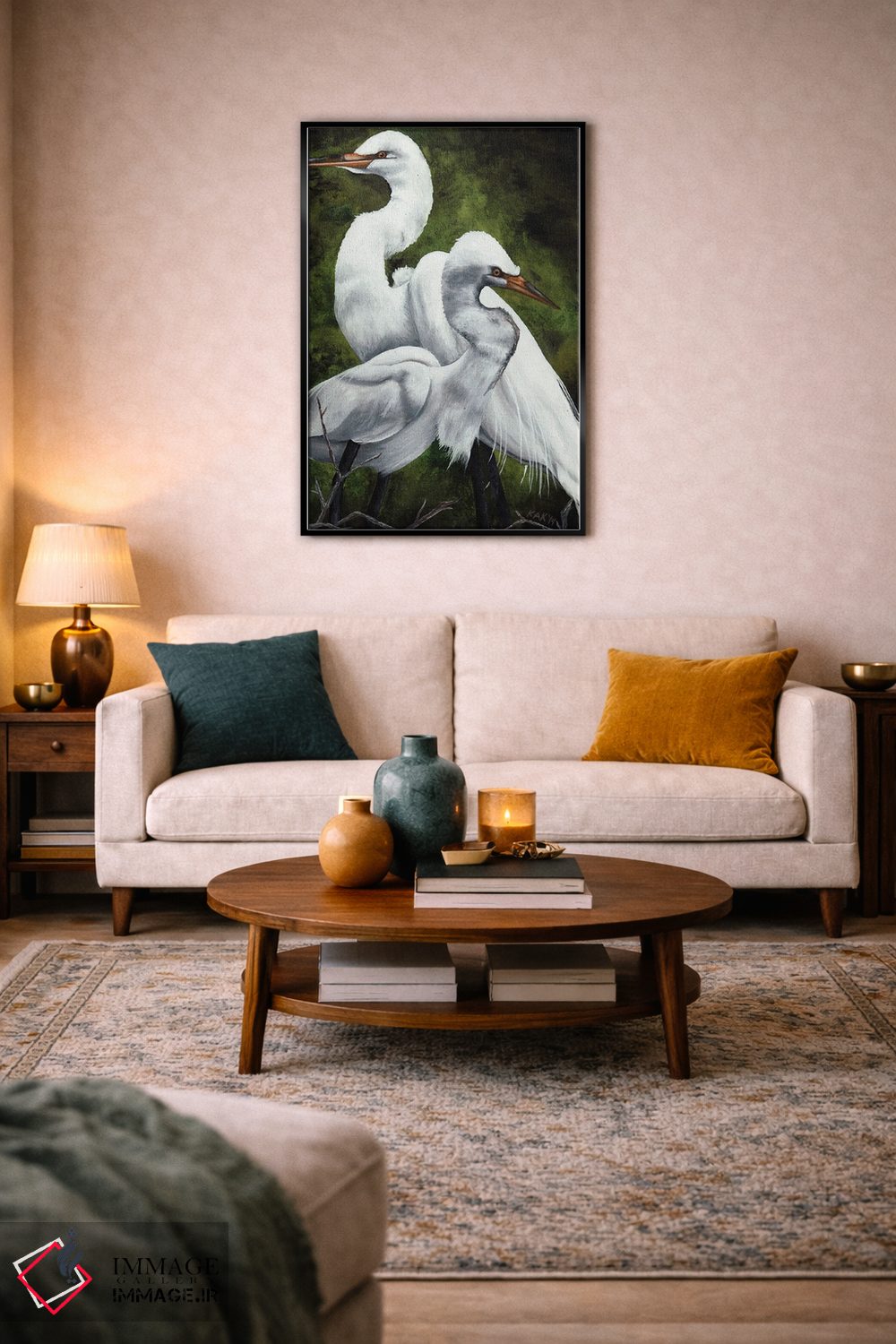 تابلو دکوراتیو جفت اگرت اثر هنر و طراحی KAK - D4B