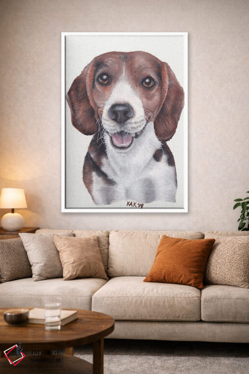تابلو دکوراتیو سگ بیگل اثر هنر و طراحی KAK - D1W