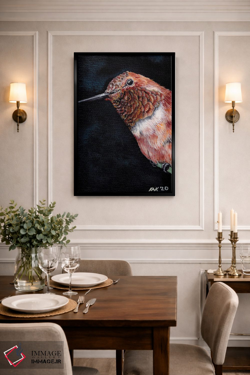 تابلو دکوراتیو مرغ مگس خوار II اثر هنر و طراحی KAK - D2B
