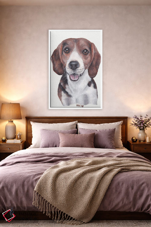 تابلو دکوراتیو سگ بیگل اثر هنر و طراحی KAK - D3W