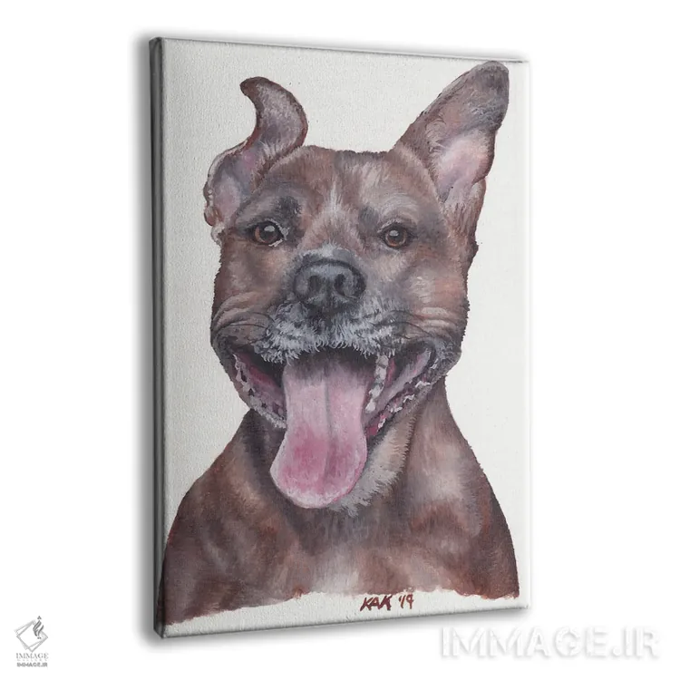 تابلو دکوراتیو پیت بول اثر هنر و طراحی KAK - نمای پرسپکتیو محصول