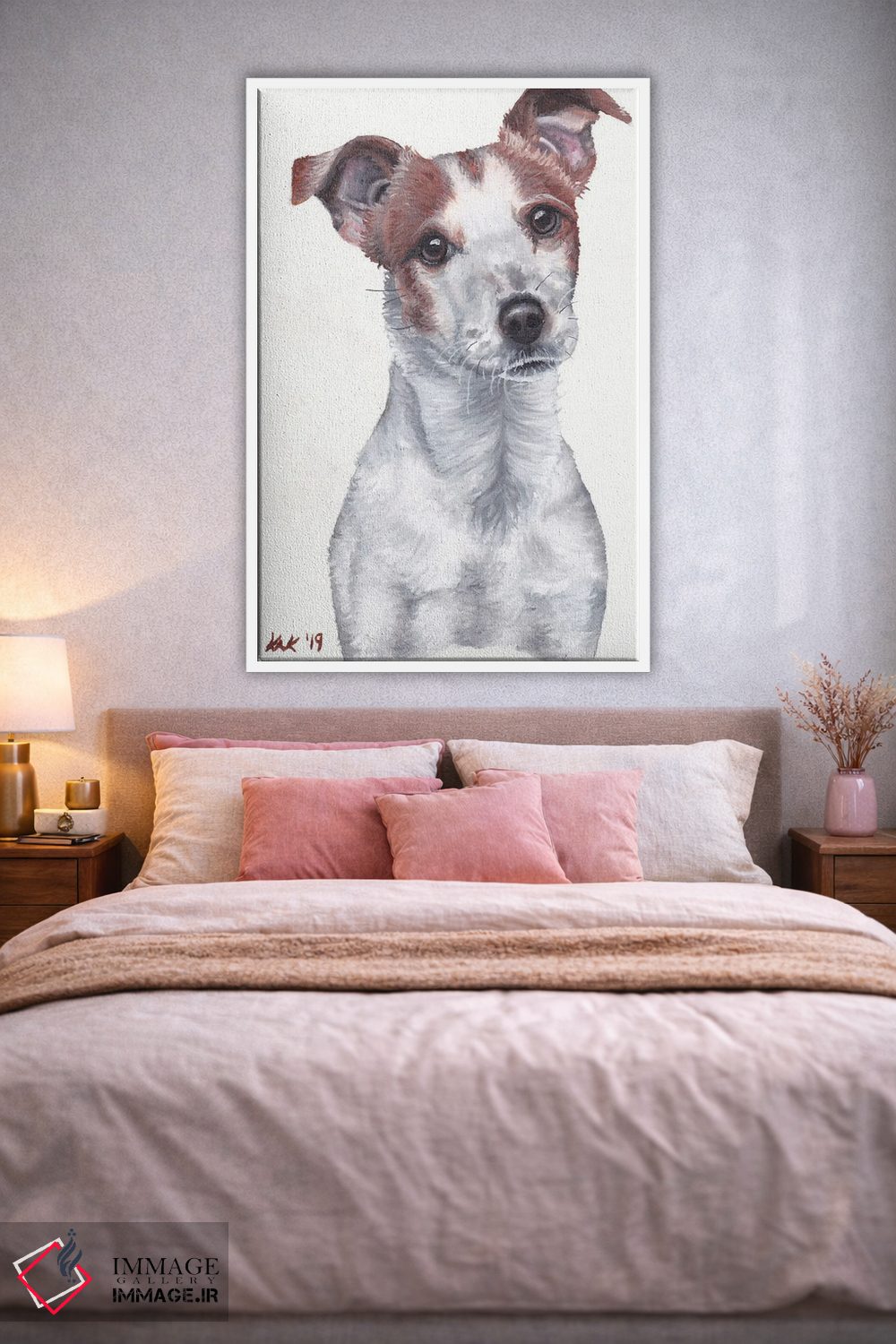 تابلو دکوراتیو سگ جک راسل تریر اثر هنر و طراحی KAK - D1W