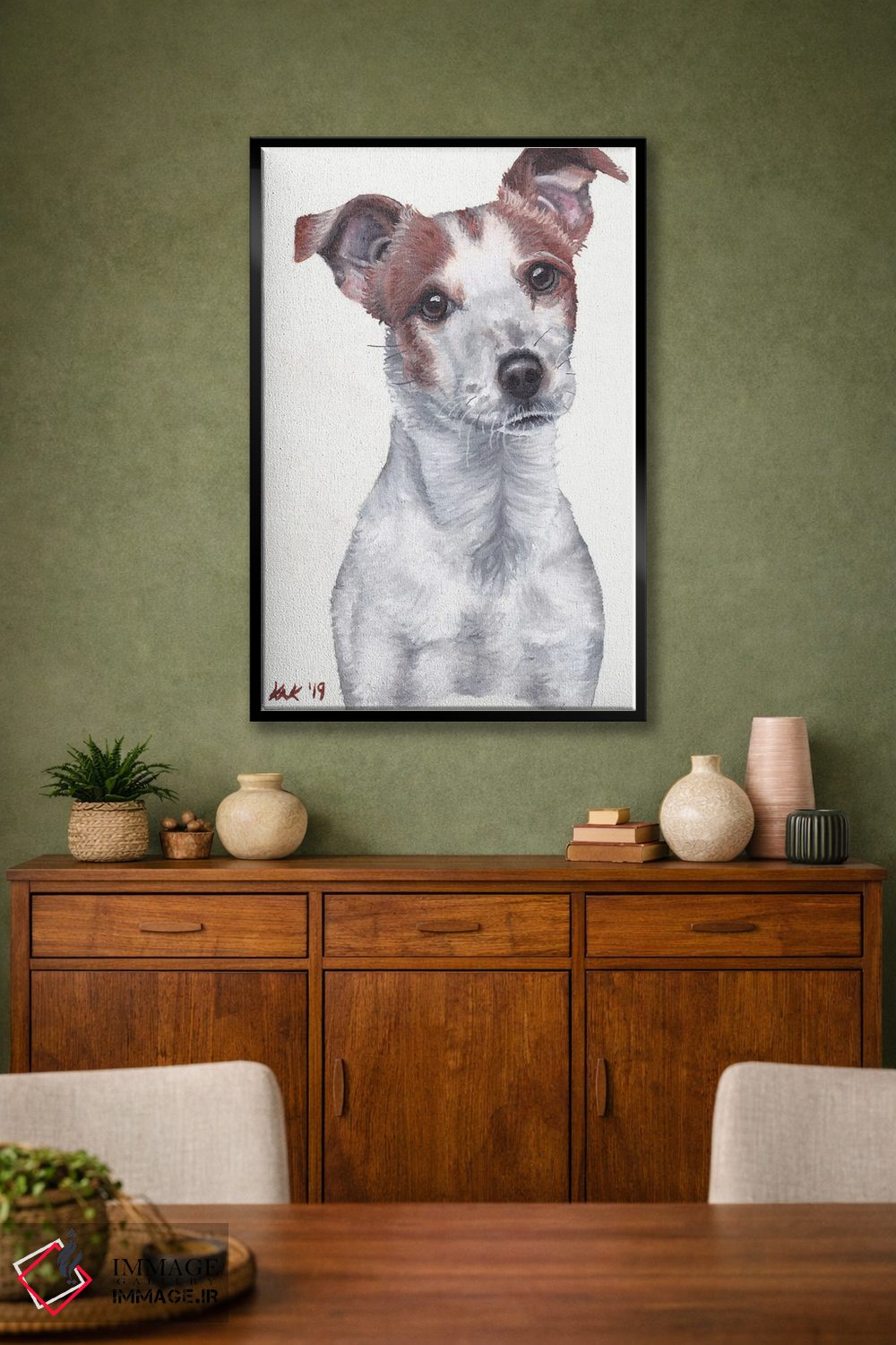 تابلو دکوراتیو سگ جک راسل تریر اثر هنر و طراحی KAK - D2B