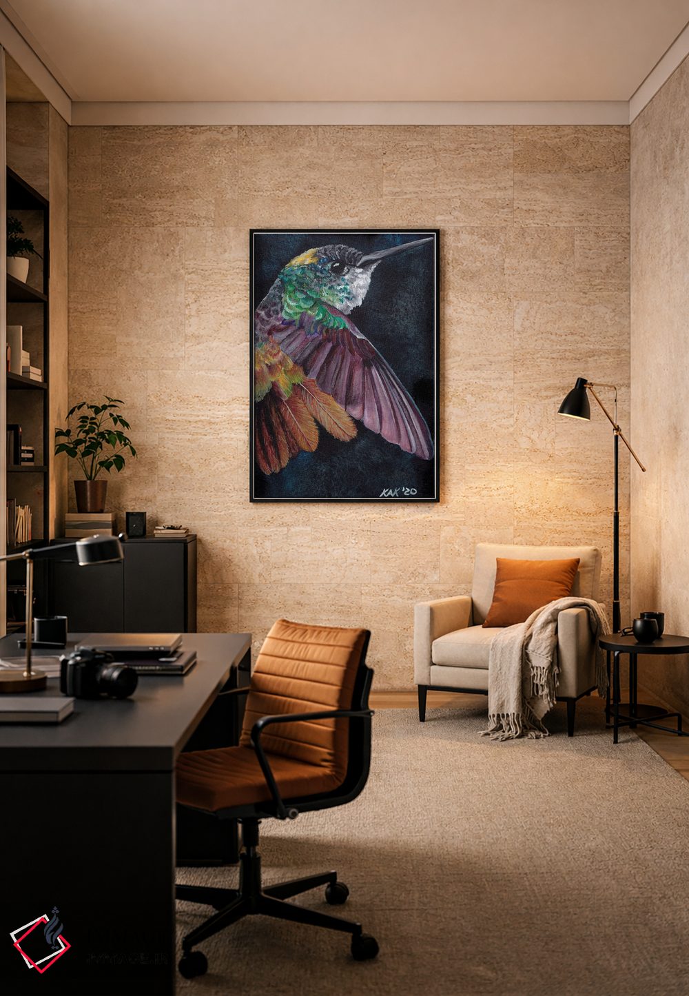 تابلو دکوراتیو مرغ مگس خوار I اثر هنر و طراحی KAK - D6B