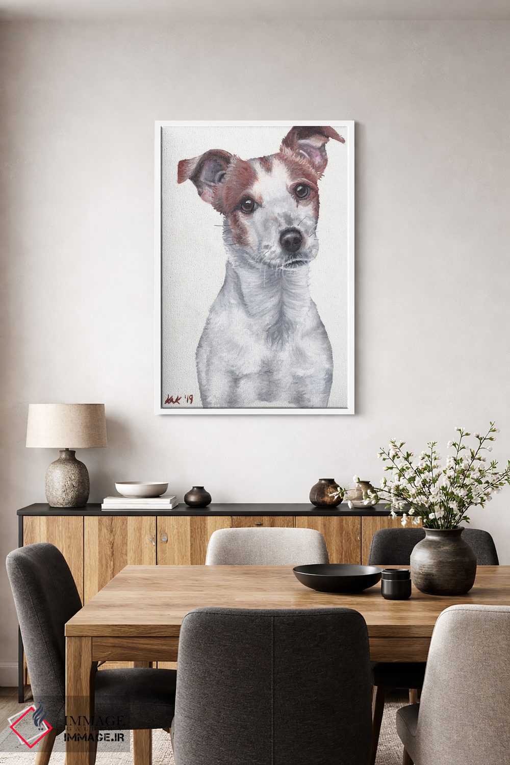 تابلو دکوراتیو سگ جک راسل تریر اثر هنر و طراحی KAK - D4W