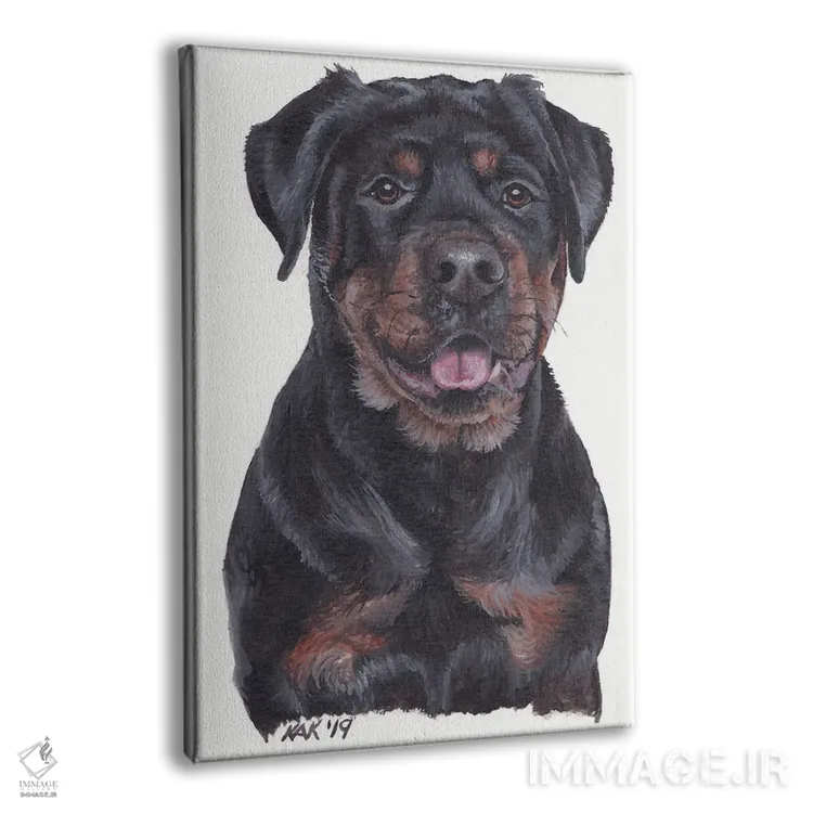 تابلو دکوراتیو روتوایلر اثر هنر و طراحی KAK - نمای پرسپکتیو محصول