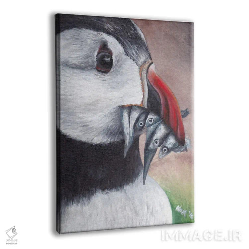 تابلو دکوراتیو پافین اثر هنر و طراحی KAK - نمای پرسپکتیو محصول