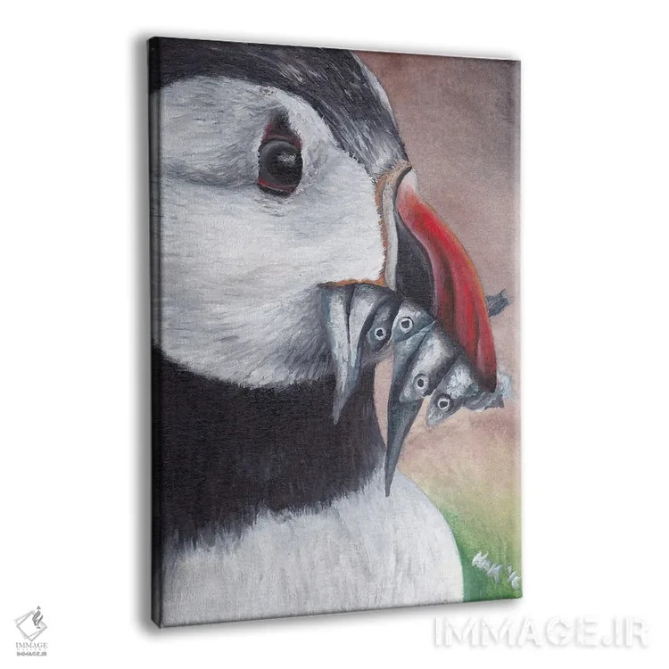 تابلو دکوراتیو پافین اثر هنر و طراحی KAK - نمای پرسپکتیو محصول