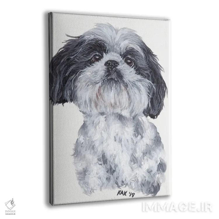 تابلو دکوراتیو شی تزو اثر هنر و طراحی KAK - نمای پرسپکتیو محصول