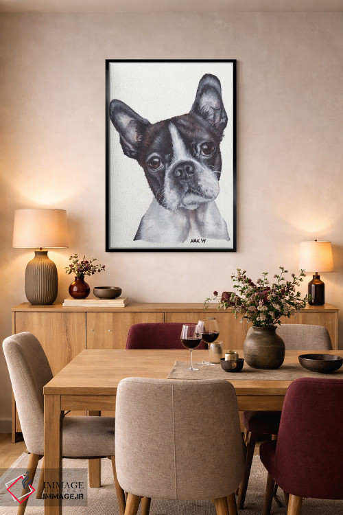 تابلو دکوراتیو تریر بوستون اثر هنر و طراحی KAK - D3B