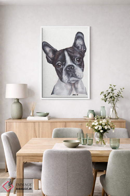 تابلو دکوراتیو تریر بوستون اثر هنر و طراحی KAK - D5W