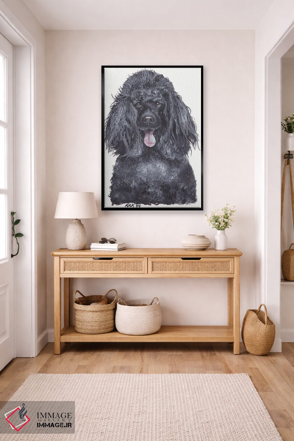 تابلو دکوراتیو پودل اثر هنر و طراحی KAK - D6B