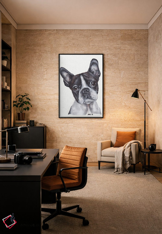 تابلو دکوراتیو تریر بوستون اثر هنر و طراحی KAK - D6B