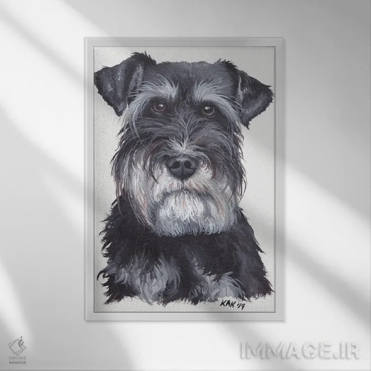 تابلو دکوراتیو اشناوزر اثر هنر و طراحی KAK - نمای قابدار سفید