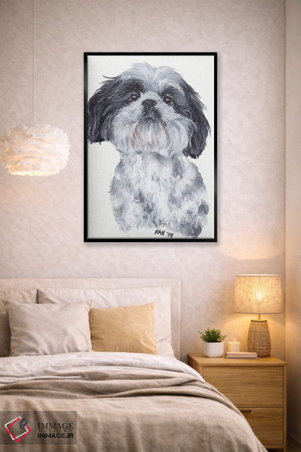 تابلو دکوراتیو شی تزو اثر هنر و طراحی KAK - D3B