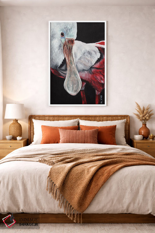 تابلو دکوراتیو منقار قاشقی اثر هنر و طراحی KAK - D3W