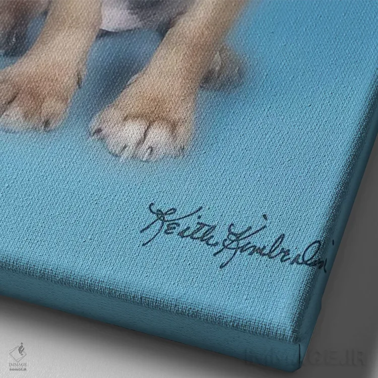 تابلو دکوراتیو رول سوشی اثر کیت کیمبرلین - نمای نزدیک بافت بوم