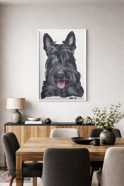 تابلو دکوراتیو تریر اسکاتلندی اثر هنر و طراحی KAK - D4W