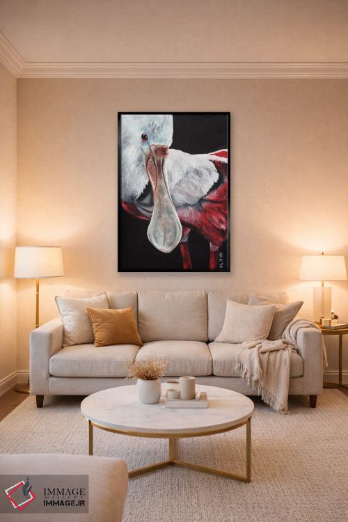 تابلو دکوراتیو منقار قاشقی اثر هنر و طراحی KAK - D5B