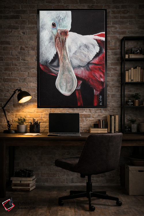 تابلو دکوراتیو منقار قاشقی اثر هنر و طراحی KAK - D6B