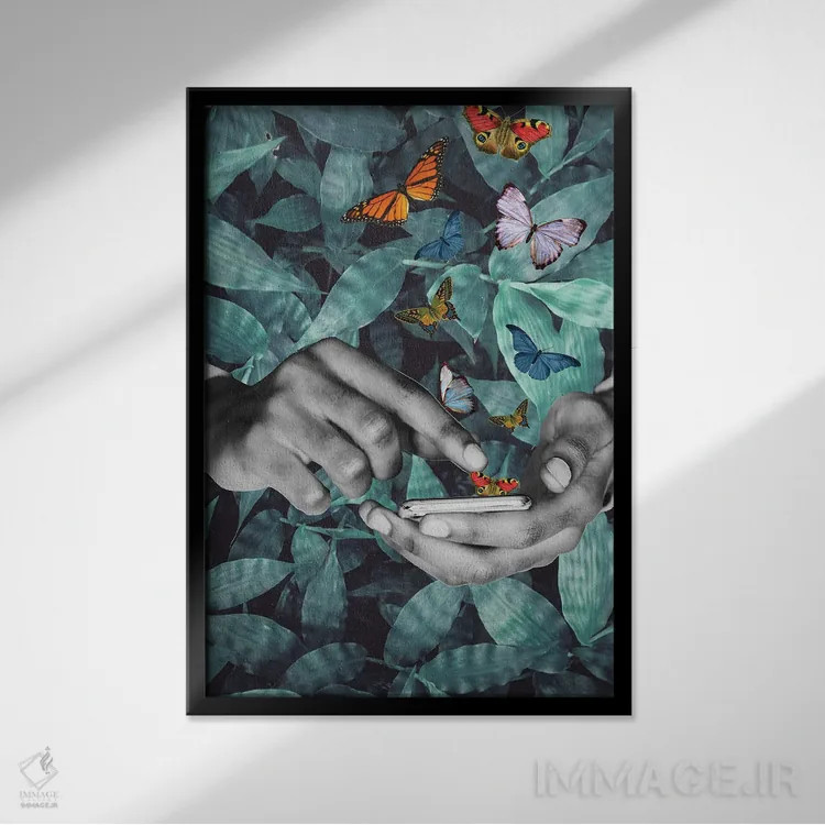 تابلو دکوراتیو به جادوی خودت ایمان داشته باش اثر کیکی سی لندن - نمای قابدار مشکی