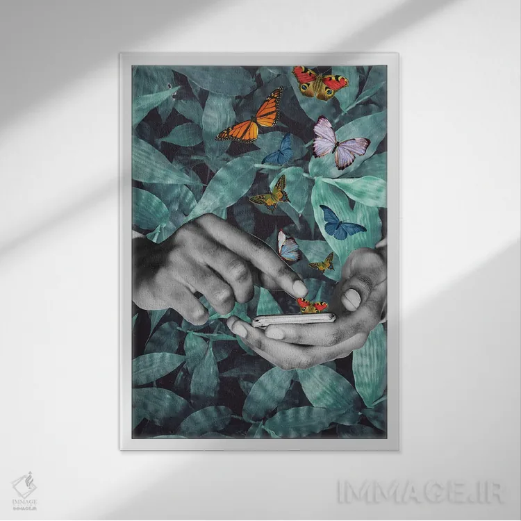 تابلو دکوراتیو به جادوی خودت ایمان داشته باش اثر کیکی سی لندن - نمای قابدار سفید